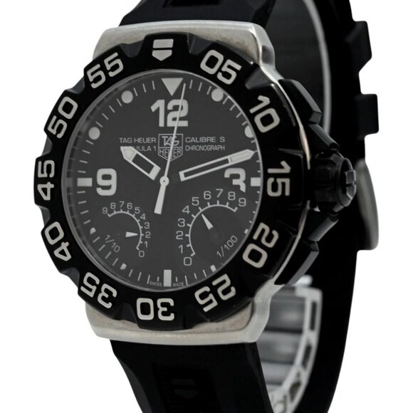 Tag Heuer 44mm Men's Formula 1 Calibre S Black Dial Watch